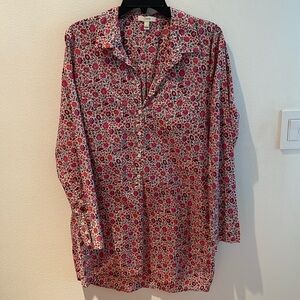 Liberty of London x J.Crew floral shirt dress/tunic Size L